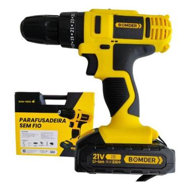 Imagem de Parafusadeira Furadeira Sem Fio 21v 2 Baterias 340w Bivolt - bonder