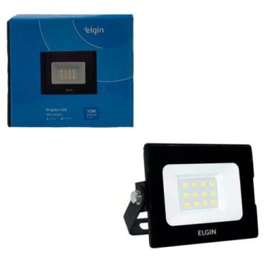 Imagem de Refletor Elgin Led 10W Branco Frio 6500K Prova D'agua