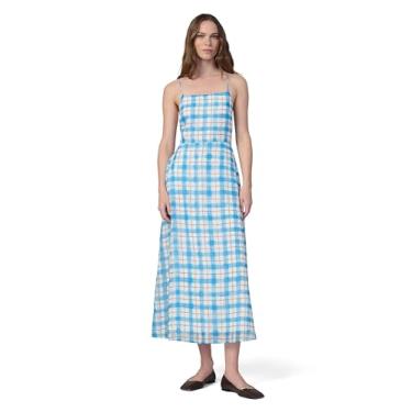 Imagem de Joe's Jeans Vestido feminino The Charlie MIDI, Azul/xadrez enferrujado, M