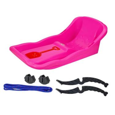 Imagem de oshhni Trenó de neve em declive, tobogã, grama, areia, trenó deslizante para atividades ao ar livre, Rosa Vermelha