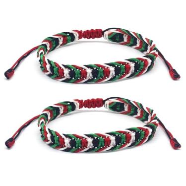 Imagem de MMIUAEG Pulseira de 2/3/4 peças com bandeira da Palestina Save Gaza Free Palestine Bracele Country Pride Love and Bless para homens e mulheres, Medium, Zinco, Sem Pedra Preciosa