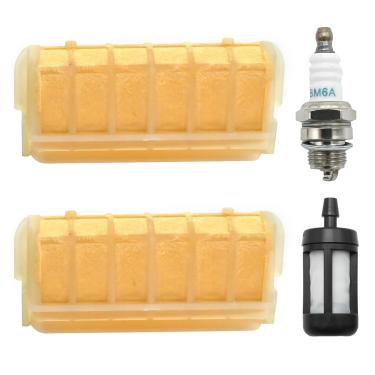 Imagem de laffoonparts Substituição do filtro de ar MS250 para peças de motosserra Stihl MS 250 025 021 023 MS210 MS230 MS250, Repalce 1123 120 1613, 1123 120 1612, pacote com 2 com vela de ignição