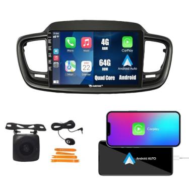 Imagem de Kunfine Car CarPlay Android Navegação Automática Rádio GPS Estéreo Câmera Reversa Tela IPS Touchscreen 10 polegadas Tablet Pad Pad Media Player para Kia Sorento 2014-2017, se aplicável Quad Core 4G +