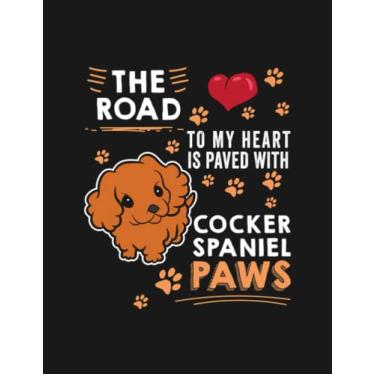 Imagem de Design For Dog Lover And Cocker Dog Owner Notebook: Diary Collection Floral Notebook Sets|8.5x11 100 Pages Paperback Notebooks