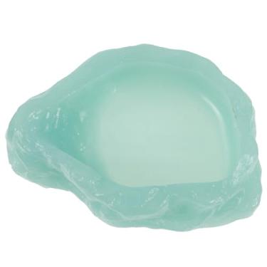 Imagem de ibasenice Tigela De Água Luminosa - 1 Peça Prato De Água Para Répteis Tigela De Comida Resina Répteis Resina Rocha Gecko Placa De Petri