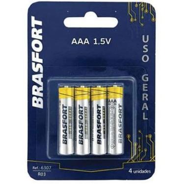 Imagem de Pilha Alcalina  AAA 1,5 Volts Brasfort