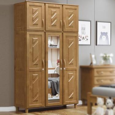 Imagem de Guarda-Roupa 6 Portas 3 Gavetas Grécia Imbuia Madeira Pinus - Cavazott