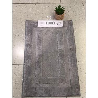 Imagem de Tapete De Banheiro Antiderrapante De Microfibra Macio - Oikos Cinza