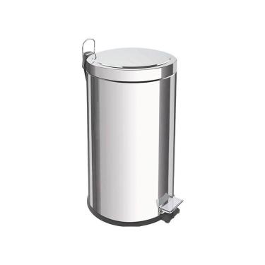 Imagem de Lixeira Tramontina Brasil Com Pedal 20l Redonda Inox 94538120