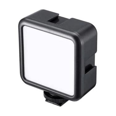 Imagem de HollyWave Mini Luz LED Recarregável VL49 LED Preta, Bateria 2000mAh, CRI 95+, 5500K, Montagem Modular Vídeo, Fotógrafos, Streamers e Vloggers