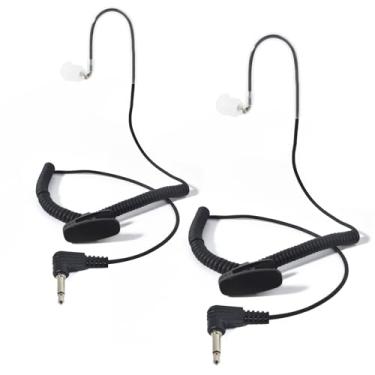 Imagem de HYSHIKRA Fone de ouvido de armadura balanceada de vigilância de 3,5 mm, fone de ouvido apenas para transceptor de amador Walkie-talkies, acessórios para microfone e alto-falante de rádio (pacote com