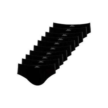 Imagem de Kit com 10 Cuecas Slip Mash 074.58, Preto, G