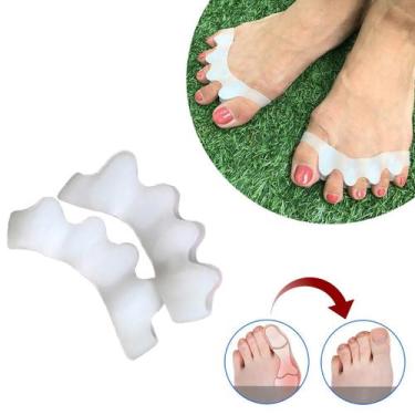 Imagem de Par Separador De Silicone Dedos Pés Calos Joanete Corretor - Shop Mix