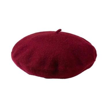 Imagem de Boina de Lã Feminina Retrô - Chapéu Quente e Versátil para o Inverno, 