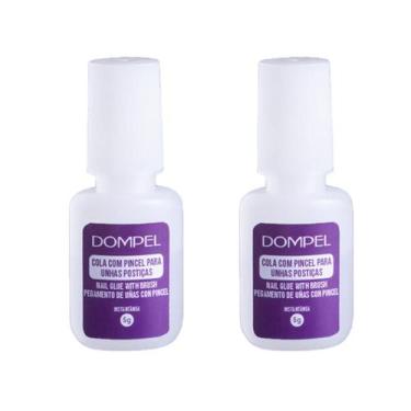 Imagem de Kit 2 Cola Para Unhas Postiças Com Pincel 5g Profissional Salão de Bel