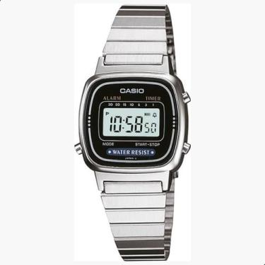 Imagem de Relógio de Pulso Casio Feminino Vintage Prata Mini LA670WA-1DF, Prata