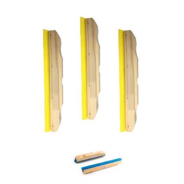 Imagem de Rodo De Madeira Dsr 40cm Duplo Sem Cabo Kit 3, Rodo de Madeira passar 