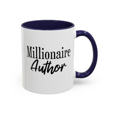 Imagem de Caneca de café de autor milionário, caneca inspiradora para escritores, presente para autores, acessório de mesa, xícara de café motivacional