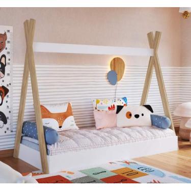 Imagem de Cama de Solteiro Infantil Cabana Com Colchão CCM004 Linha Infanto Comp