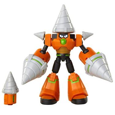 Imagem de Jakks Pacific Fully Charged – Deluxe Drill Man Articulated Action Figure with Spinning Drills and Drill Man Buster Accessory (to swap onto the Mega Man figure)! Based on the new show!