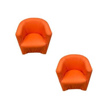 Imagem de Kit Com 2 Capas Poltrona Ferradura - TATY CAPAS E CONFECÇÕES, Laranja