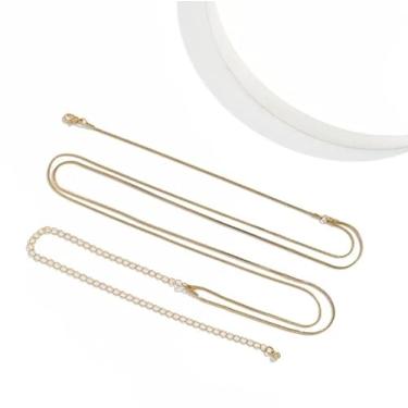 Imagem de Correntes corporais, Cinto blogueira, biquíni de praia, acessórios de joias corporais modernas para mulheres e meninas, Liga metálica (Dourada)