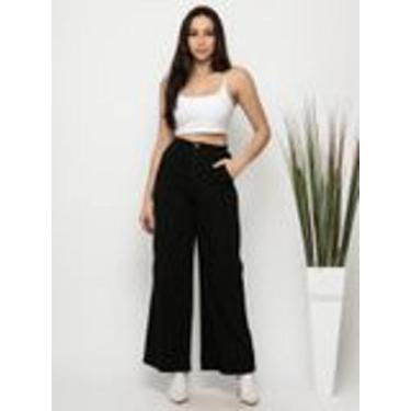 Imagem de Calça Pantalona Jeans J8406 - Doutoras Modas , Preto, M