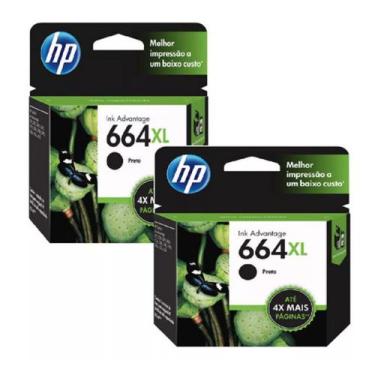 Imagem de 2x Cartucho 664XL preto (F6V31AB)