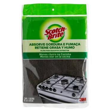 Imagem de Filtro Para Coifa Exaustor Depurador 3M scotch Brite 80cm x 60cm