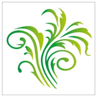 Imagem de Stencil de Acetato para Pintura OPA Simples 10 x 10 cm - 784 Folhagem