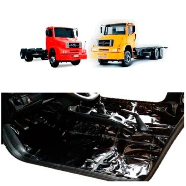 Imagem de Tapete Verniz Vinil Preto Com Capô Caminhão Mb 1620 ate 2011 - MANOS T