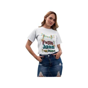Imagem de Camiseta T-Shirt Festa Junina em Família Branca - Del France, P