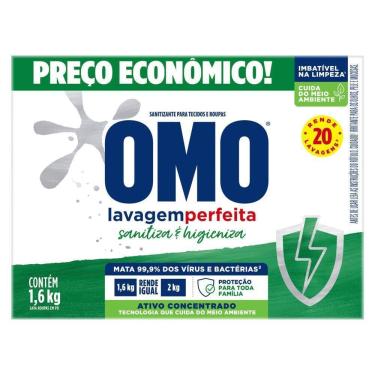 Imagem de Sabão em Pó OMO Lavagem Perfeita Sanitiza e Higieniza 1,6kg