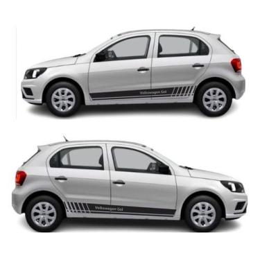 Imagem de Kit 2 Faixas Lateral Carro Gol Volkswagen Adesivo Em Vinil - onl