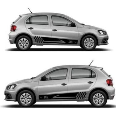 Imagem de Adesivo Carro Gol Volkswagen Faixa Lateral Adesiva Em Vinil - onl