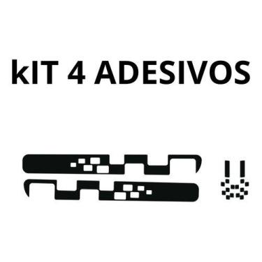 Imagem de Adesivo Faixa Lateral  Carro Volkswagen Gol Em Vinil Kit 4 - onl