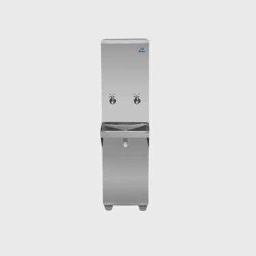 Imagem de Bebedouro de Coluna Industrial 2 Torneiras 25 Litros Frisbel rao Inox 220V