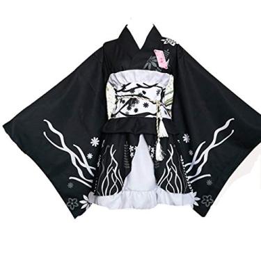 Imagem de Kimono Lolita Maid Outfits verão festival roupões vestido cosplay fantasia para Kasugano Yosuga no Sora (pequeno, quimono)