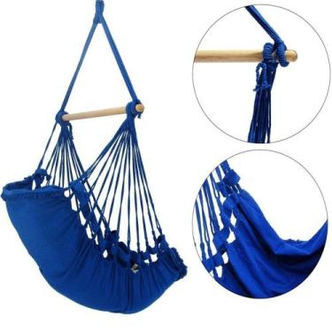Imagem de Cadeira Rede Balanço Suspensa S/ Almofada Azul Caneta - brianoredes