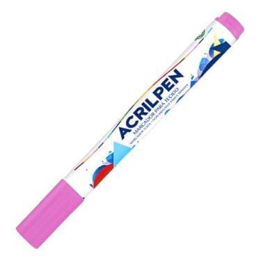 Imagem de Caneta Para Tecido Acrilpen 537 - Rosa Acrilex - Pintura Permanente e Personalização É Ideal Para Personalizar E Detalhar Seus Projetos De Tecido Com Precisão E Durabilidade