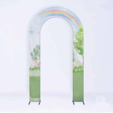 Imagem de Painel de Festa em Arco com Forro Jardim Encantado 1,25 metros - Fera Print