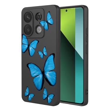 Imagem de KOARWVC Capa de telefone para Redmi Note 13 Pro 5G, capa para Xiaomi Poco X6 5G, design de padrão de borboleta, fina, protetora, macia, amortecedora, capa de telefone para Xiaomi Redmi Note 13 Pro 5G