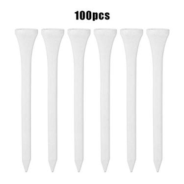 Imagem de Camiseta de golfe qanyegn, camisetas de golfe de madeira de madeira, 100 pcs 70mm de treinamento de treinamento leve, titulares de bola adequados para iniciantes para iniciantes