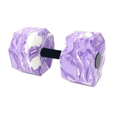 Imagem de oshhni Peso da água para exercícios de piscina Eva exercícios de espuma EVA para água, peso aeróbica, aeróbica aquática, halteres de água para iniciantes, Branco Roxo