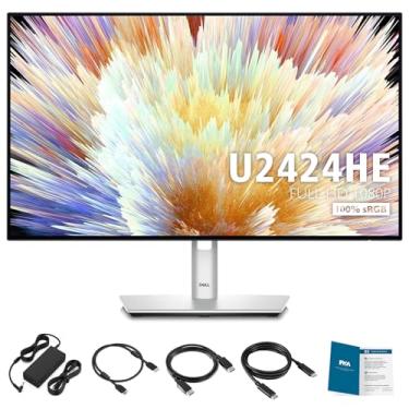 Imagem de FKA Monitor Dell Ultrasharp U2424He - 24 Polegadas, Full Hd (1080P) 1920 X 1080 A 120 Hz, 16:9 Ips, Tela De Monitor De Computador Com Cabos Displayport, Hdmi E Usb - 1 Pacote (Novo)