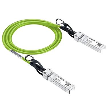Imagem de Alwong Cabo de conexão direta (DAC) verde 1m/3,28 pés 10G SFP+, cabo Twinax passivo, 10GBASE- SFP+ para conector SFP+, para Cisco SFP-H10GB-CU1M, Ubiquiti, Arista, D-Link, Mikrotik, Netgear, etc.