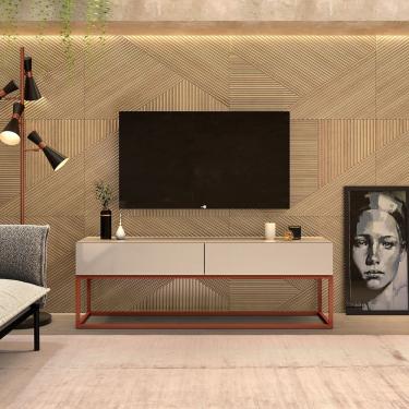 Imagem de Rack 140cm Industrial Vintage Base Metalon Cobre 4 Opções de Cores Exclusivas