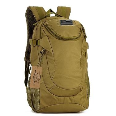 Imagem de ArcEnCiel Mochila tática para motocicleta, mochila militar, mochila para caminhadas ao ar livre, acampamento, trekking - capa de chuva + patch incluído (marrom coiote)