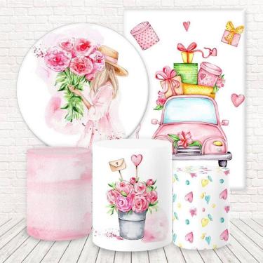 Imagem de Kit 2 Painéis Capas Tecido Sublimado Meus 15 Anos Fkpc-1298