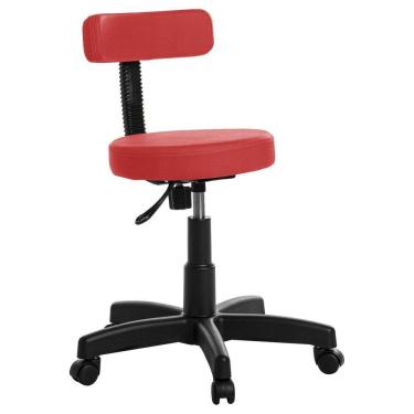 Imagem de Cadeira Mocho Estética Odontologia Tatuador Vermelho Rce